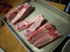 Marin Sun Farms Lamb Spare Ribs ready for marinade