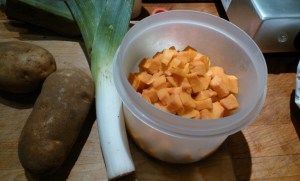 Prep for Squash Leek Soup